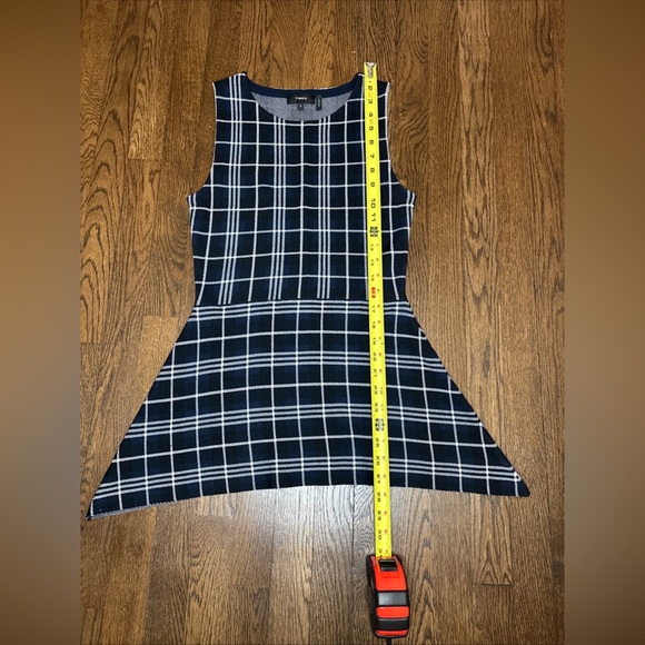 Theory Kalora Knit Sleeveless Peplum Top In Blue White - Size S - Picture 5 of 12